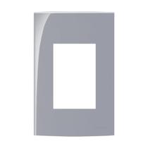 Placa margirius sleek 4x2 3 módulo s/s pa015841 gris 673374