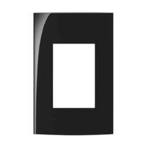 Placa margirius sleek 4x2 3 módulo s/s pa015913 ebony/preto 673455