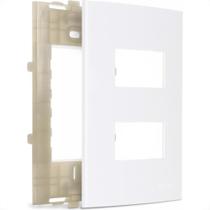 Placa Margirius Sleek 4X2 Branca (2Modulos Distanciados) Com Suporte 16024 Placa Margirius Sleek 4X2 Branca (2Modulos Distanciados) Com Suporte 16024