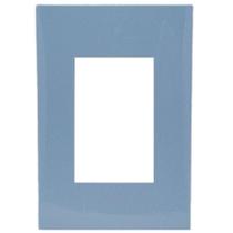 Placa Margirius Sleek 4x2 para 3 Módulos Sereno Azul Brilhante PA015766 Placa Margirius Sleek 4x2 para 3 Módulos Sereno Azul Brilhante PA015766
