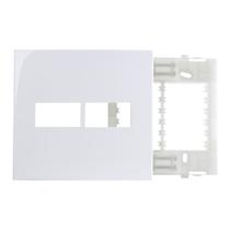Placa margirius sleek 4x4 2 módulo com suporte pa016021 branco 673226 Placa margirius sleek 4x4 2 módulo com suporte pa016021 branco 673226