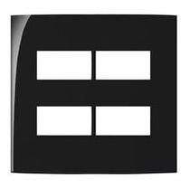 Placa margirius sleek 4x4 4 módulo s/s pa015909 ebony/preto 673471