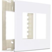 Placa Margirius Sleek 4X4 Branca (6Modulo Horizontal) Com Suporte 16018 Placa Margirius Sleek 4X4 Branca (6Modulo Horizontal) Com Suporte 16018
