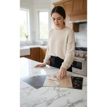 Placa Mármore 3D Adesiva Parede Kit 10 Unids 60x30cm Placa Mármore 3D Adesiva Parede Kit 10 Unids 60x30cm