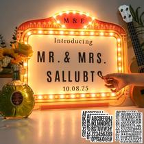 Placa Marquee de Casamento KiMineon 22" LED Personalizada Placa Marquee de Casamento KiMineon 22" LED Personalizada