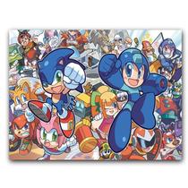 Placa MDF 20 cm x 30 cm - Sega Sonic Mega man Capcom (BD56