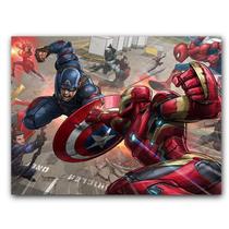 Placa MDF 20 cm x 30 cm - Vingadores Avengers America