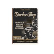 Placa MDF Barber Shop Vintage Decorativa para Salão BR39