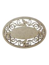 Placa MDF Cru Artesanato Design Arabesco Borboletas 40CM Placa MDF Cru Artesanato Design Arabesco Borboletas 40CM