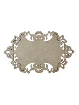 Placa MDF Cru Artesanato Design Arabesco Floral 35CM