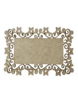 Placa Mdf Cru Artesanato Design Arabesco Flores 30Cm