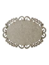 Placa Mdf Cru Artesanato Design Arabesco Oval Aramado 30Cm