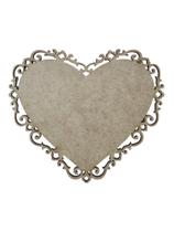 Placa MDF Cru Artesanato Design Coração Aramado Perola 25CM Placa MDF Cru Artesanato Design Coração Aramado Perola 25CM