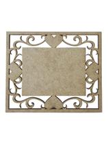 Placa MDF Cru Artesanato Design Coração Quadrado Liso 35CM Placa MDF Cru Artesanato Design Coração Quadrado Liso 35CM