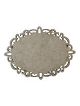 Placa Mdf Cru Artesanato Design Oval Arabesco 40Cm