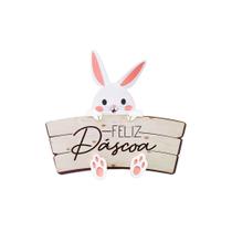 Placa MDF Feliz Páscoa Coelhinho 30cm 1und - Grintoy Placa MDF Feliz Páscoa Coelhinho 30cm 1und - Grintoy