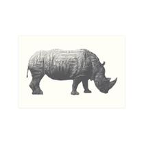 Placa MDF Safari Geométrico Rinoceronte 30x40cm Placa MDF Safari Geométrico Rinoceronte 30x40cm