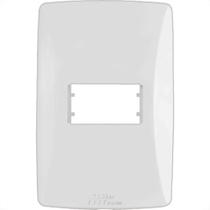 Placa Mectronic Petra 4X2 - 1 Modulo Horizontal Branca - 82001H Placa Mectronic Petra 4X2 - 1 Modulo Horizontal Branca - 82001H