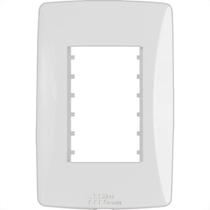 Placa Mectronic Petra 4X2 - 2 Modulos Conjunto Modular Branca - 82002