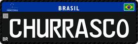 Placa mercosul churrasco