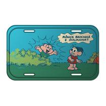 Placa Metal Cebolinha Xingando a Mônica 30x15cm