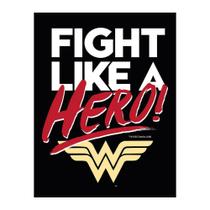 Placa Metal Dc Comics Wonder Woman Fight Like A Hero 20X26Cm