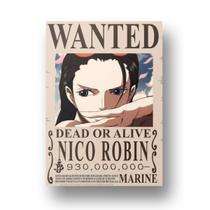 Placa Metal Decoração 20x28 cartaz procurado Robin One Piece Placa Metal Decoração 20x28 cartaz procurado Robin One Piece