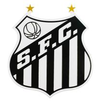 Placa Metal Formato Escudo Time Decoração 20.5x17.5cm - Santos