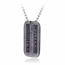 Placa Militar Wolverine Colar Dog Tag X-Men Logan Marvel Aço Inox Prata Envelhecido Corrente Bolinha Placa Militar Wolverine Colar Dog Tag X-Men Logan Marvel Aço Inox Prata Envelhecido Corrente Bolinha