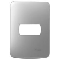 Placa Miluz 4x2 1 Módulo com Suporte Alumínio Schneider