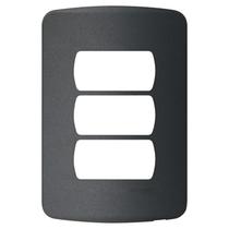 Placa Miluz 4x2 3 Módulos com Suporte Grafite Schneider