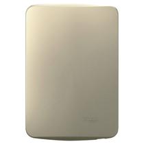 Placa Miluz 4x2 Cega com Suporte Dourado Schneider Placa Miluz 4x2 Cega com Suporte Dourado Schneider