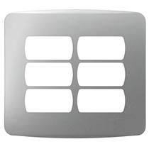 Placa Miluz 4x4 6 Módulos com Suporte Alumínio Schneider