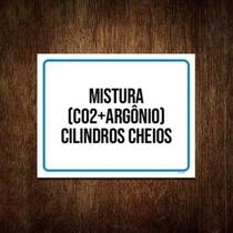 Placa Mistura C02 Argônio Cilindros Cheios 18X23 5Un