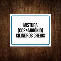 Placa Mistura C02 Argônio Cilindros Cheios 27X35