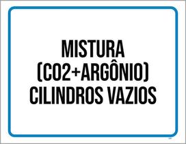 Placa Mistura C02 Argônio Cilindros Vazios 36X46