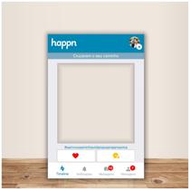 PLACA MOLDURA HAPPN PERSONALIZADA TAM. P (34x51)cm - Estrutura Festas