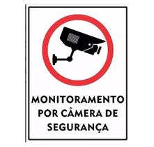Placa Monitoramento Por Câmera De Segurança 20x30