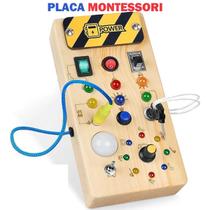 Placa Montessori Pedagógica Botões Chave Plug Interruptor Luzes LED