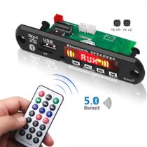 Placa Mp3 Player Usb Fm Amplificada 5v - 12v Bluetooth 5,0