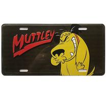 Placa Muttley, Hanna Barbera em Metal com Relevo - Corrida Maluca