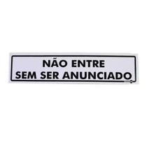 Placa nao entre sem ser anunciado encartale