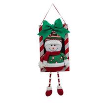 Placa Natalina Papai noel e Boneco de Neve 53 cm Placa Natalina Papai noel e Boneco de Neve 53 cm