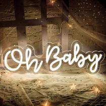 Placa Neon ATTNEON Oh Baby Decorativa USB para Parede 41 x 15 cm Placa Neon ATTNEON Oh Baby Decorativa USB para Parede 41 x 15 cm