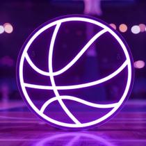 Placa Neon de Basquete Mvorixa LED Roxa 33 x 33 cm Placa Neon de Basquete Mvorixa LED Roxa 33 x 33 cm