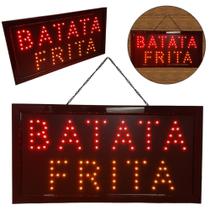 Placa Neon LED Batata Frita” Iluminação Fluorescente para Ambientes Internos e Comércio LE2026BTFR