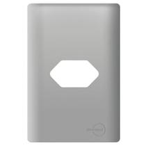 Placa Novara Aco 4x2 1 Tomada Horizontal