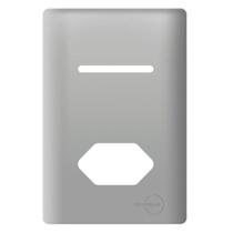 Placa Novara Aco 4x2 2 Interruptores E 1 Tomada