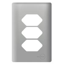 Placa Novara Aco 4x2 3 Tomadas