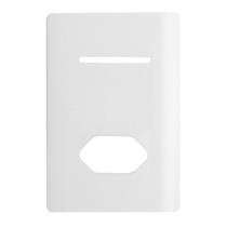 Placa Novara Branco 4x2 1 Interruptor E Tomada 10A com Suporte Dicompel Placa Novara Branco 4x2 1 Interruptor E Tomada 10A com Suporte Dicompel